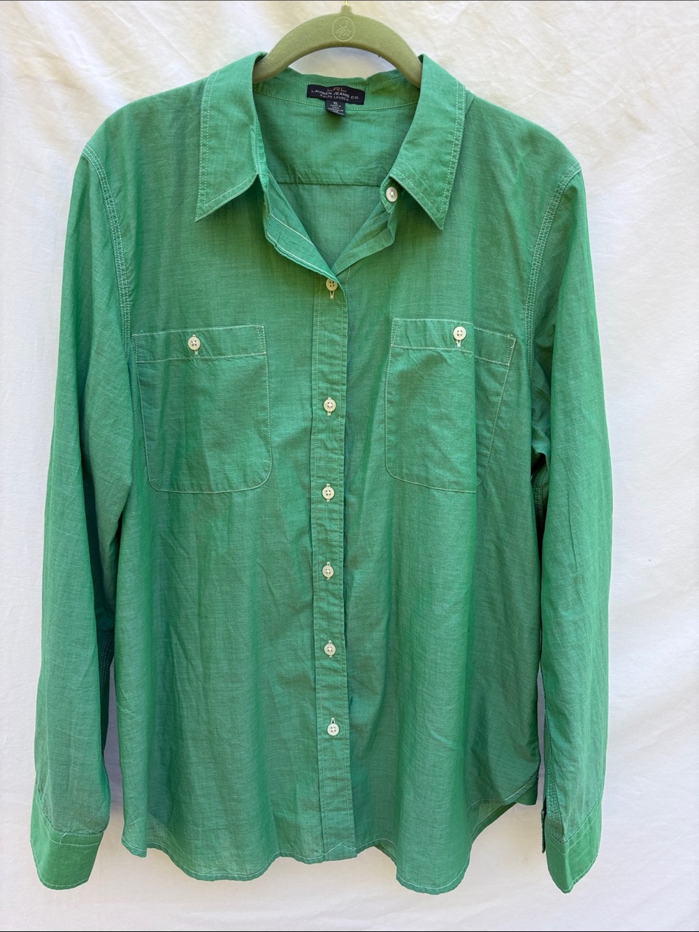 Lauren Ralph Lauren Women’s Green Button-Down Shirt